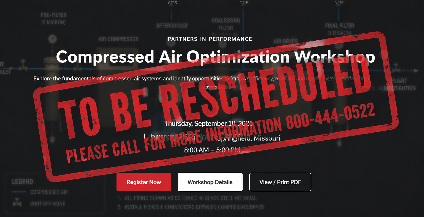 Compressed Air Optimization Workshop - To Be Rescheduled